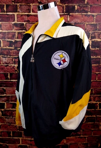 Vtg Pittsburgh Steelers NFL Starter Pro Line Jacket Windbreaker Full Zip Men XL Cover