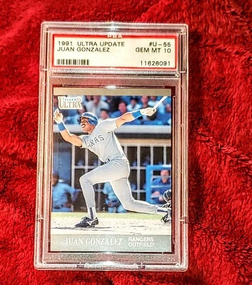 JUAN GONZALEZ ROOKIE RC 1991 ULTRA UPDATE # U-65 RANGERS PSA 10 🔥  - Image 1 of 2