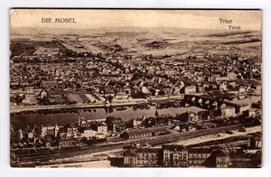 Trier Germany Postcard c1900s Die Mosel Fritz Gutmann Military View Funny Stamp - Picture 1 of 2