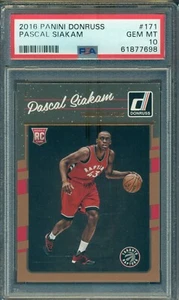 2016-17 PANINI DONRUSS RATED ROOKIE PASCAL SIAKAM #171 PSA 10 - Foto 1 di 2