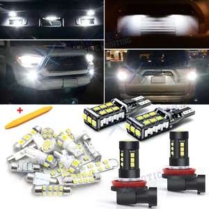 White LED Interior Exterior Lights Kit + Tool for Toyota 4Runner 2010-2019 2020 - Picture 1 of 13