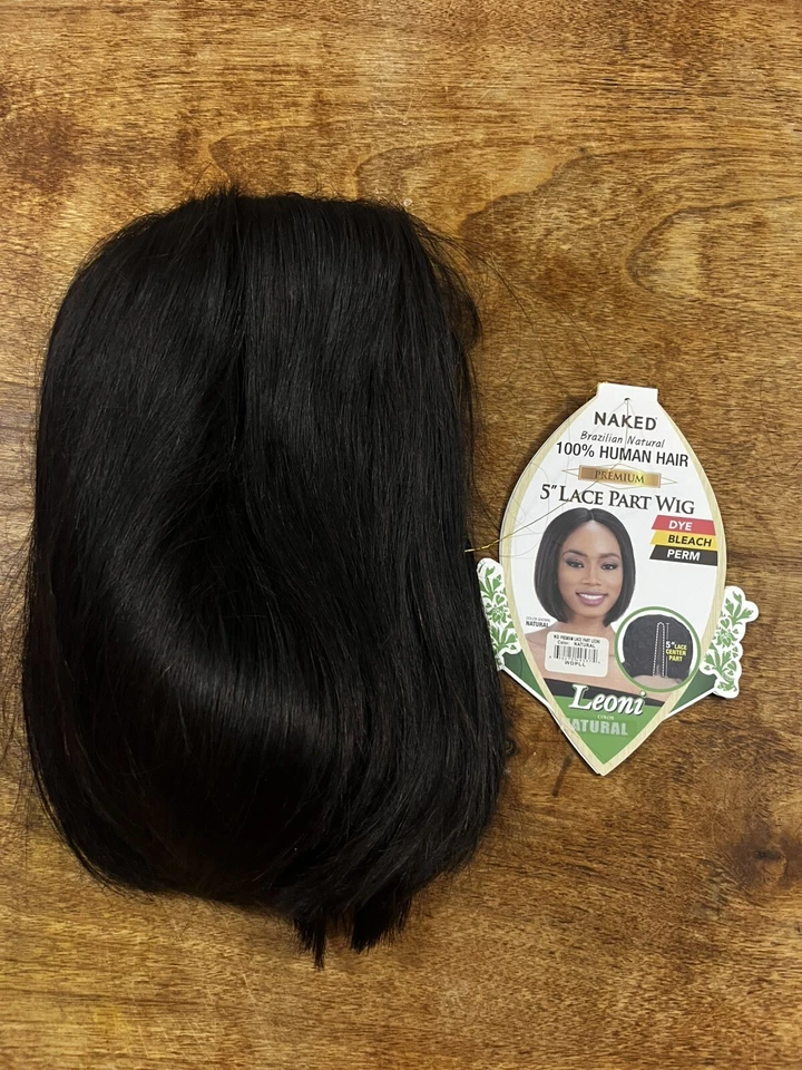 Leoni - Naked Unprocessed Brazilian 100 Human Hair 5" Lace Part Wig
