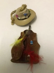 Fisherman Vest And Hat Ornament - Picture 1 of 3