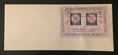 FIPEX Souvenir Sheet  FDC  9.5’’ X 4.0’’ unaddressed Apr.28, 1956 New York - Image 1 of 2