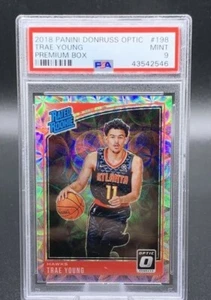 2018 Optic PREMIUM BOX #/249 Trae Young Rookie RC Prizm Holo Silver Scope PSA 9 - Picture 1 of 3