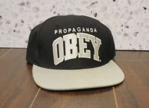 Cappello Berretto Baseball Nero OBEY Propaganda Snapback - Foto 1 di 13