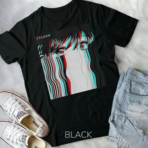 Vaporwave Aesthetic Anime Girl Retro Eboy Egirl Harajuku Unisex Form T-shirt - Picture 1 of 11