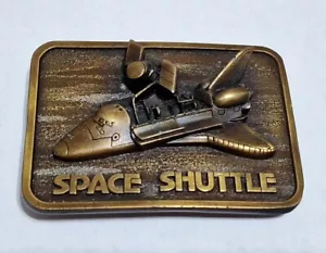 Vintage 1980 The Buckle Connection NASA Space Shuttle Men's Belt Buckle MCMLXXX - Picture 1 of 3