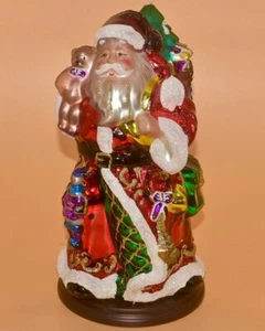 Statuina Babbo Natale Thomas Pacconi in vetro soffiato dipinta a mano 14" perfetta! - Foto 1 di 12