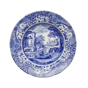 Spode Blue Italian Collection Fine Earthenware Soup Plate, 9 Inch - Blue/White - Picture 1 of 5