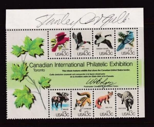 1978 CAPEX Sc 1757a-h MNH pane of 8 signed by stamp designer Stanley Galli - Picture 1 of 2