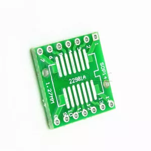 20Stks SOP14 SSOP14 TSSOP14 to DIP14 PCB SMD DIP/Adapter plate Pitch 0.65/1.27mm - Bild 1 von 4