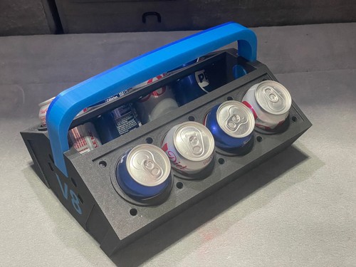 V8 Engine Cooler - holds 8x 12oz or 16oz cans with ice!