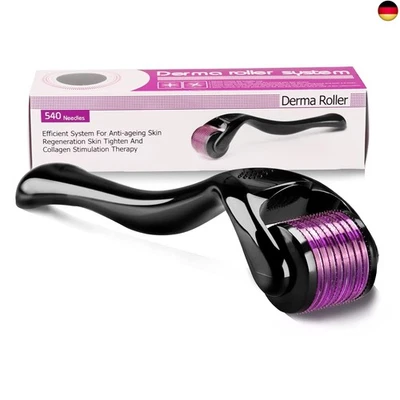 YISEMEYA Derma Roller 0,5 mm Nadeln 540 Titan Mikronadel-Roller für Gesichtshaut,