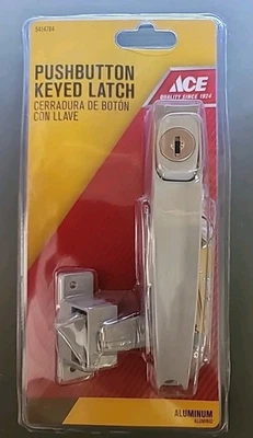 Ace 5414784, защелка с кнопочным ключом, расстояние между отверстиями 1-3/4 дюйма, алюминий - Изображение 1 из 2