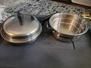 Permanent Solar-Sturges Vintage 8" 18/8 Stainless Steel Skillet with Lid - Picture 1 of 5