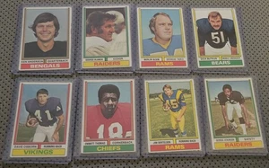 1974 Topps Blanda Anderson Thomas Osborn Olsen Butkus Bertelsen Atkinson Blanda - Foto 1 di 2