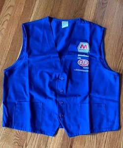 Marathon gasoline gas station uniform button Vest pockets STP New L large - Picture 1 of 5