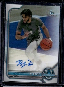 2021-22 Bowman Chrome U RJ Davis Prospect Auto #BCPA-RD Tar Heels - Picture 1 of 2