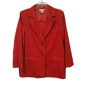 Vintage Vintage Newport News Rot Cord Blazer Jacke 20W 90er Freizeit Arbeit Karriere - Bild 1 von 9