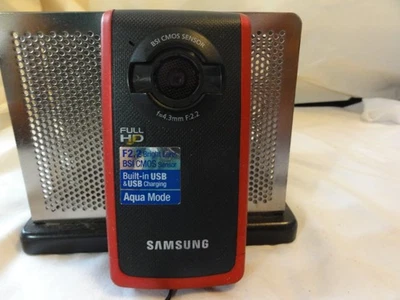 Samsung HMX W200RN Action Camera FULL HD Camcorder Tested And Working - Image 1 of 4