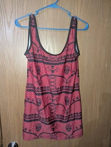 Too Fast Skull Spider Web Bat Dress Extra Large XL Party Cocktail Emo Skater - Picture 1 of 7