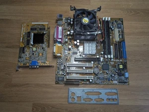 Scheda madre ASUS P4B-M + Pentium 4 1,5Ghz + RAM 128MB + Nvidia Asus V3800M 32MB - Zdjęcie 1 z 3