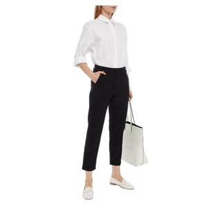 Velvet By Graham & Spencer Brittany Crop Pinstriped Stretch Twill Straight Leg - Picture 1 of 4