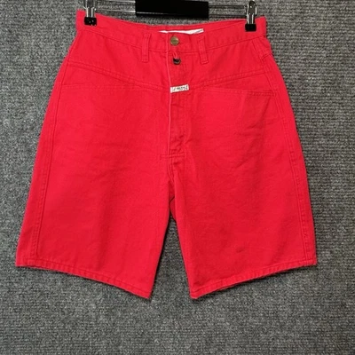 Винтажный Marithe Francois Girbaud красный Jean джинсовой ткани высокая талия мама шорты - Изображение 1 из 4