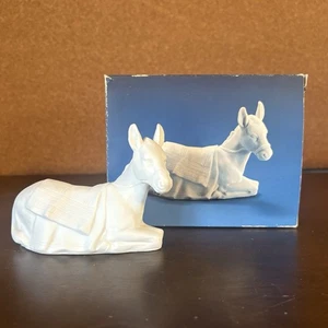 Avon Nativity Collectibles The Donkey Porcelain Figurine 1984 w/ Box - Picture 1 of 7