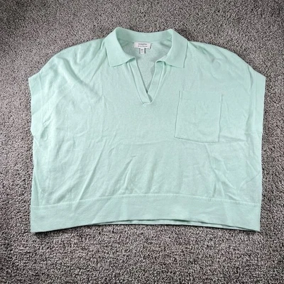 Banana Republic Mint Johnny-Collar Oversized Short Sleeveless Women’s Medium /L - Image 1 of 4