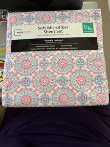 Juego de sábanas dobles TXL de microfibra suave Mainstays de 4 piezas, resistente a las arrugas - Imagen 1 de 3