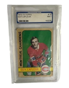 Guy Lafleur Canadians 1972-73 Topps #79 PGS 7 Near Mint NHL HOF 2° anno - Foto 1 di 2