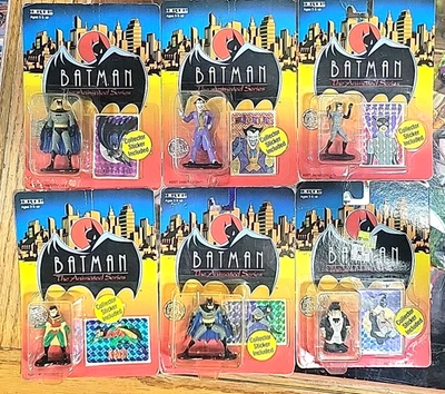 ERTL Batman La Serie Animada BTAS Die Cast Metal Figuras Lote de 6 Selladas Foto 1 de 4