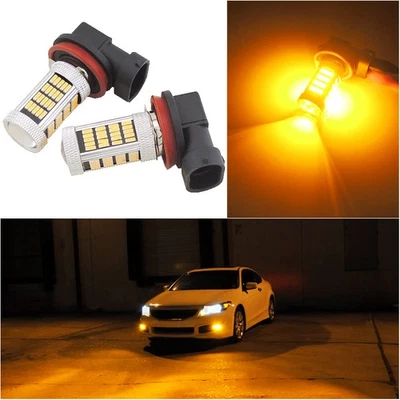 2pcs Amber Yellow H11 H8 92-SMD LED Fog Light Bulbs Car Truck Fog Driving Lamp - Image 1 of 4