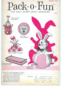 Pack-O-Fun "The Only Scrap Craft Magazine" March 1967 Vol. 15 #7 Easter Crafts - Picture 1 of 5