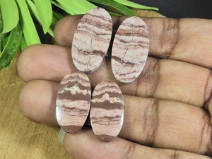55Cts. Natürlicher Zebra Jaspis passendes Paar ovaler Cabochon Edelstein 2 Pa... - Picture 1 of 9