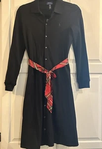 Polo Ralph Lauren Girls Black Dress Sz XL 16 NWT C2 - Picture 1 of 9
