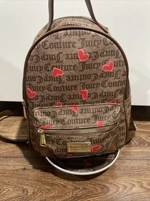 Mini Mochila Bolso Cartera Juicy Couture Corazones Amor Rojo y Rosa Foto 1 de 4