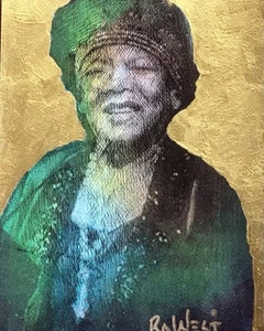 𝕄𝔸𝕐𝔸 𝔸ℕ𝔾𝔼𝕃𝕆𝕌. An Original Painting  By Ro West. W/COA - Picture 1 of 4