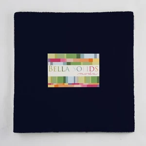 Bella Solids 10" Square Junior Pack in Navy Blue by Moda - Picture 1 of 1