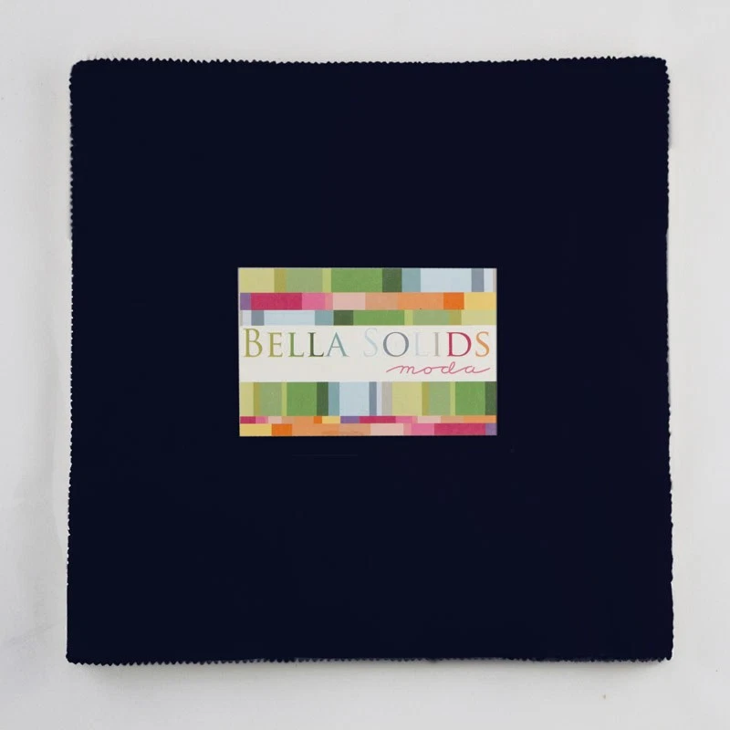 Bella Solids 10" Square Junior Pack in Navy Blue by Moda - Image 1 of 1