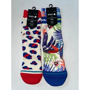 Stance 2 pairs Wade Collection crew casual socks size L New - Picture 1 of 3