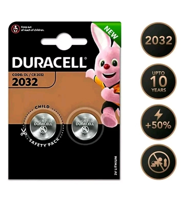 Best  Duracell CR2032 3V Lithium Coin Cell Battery 2032 button DL2032 New 2x. - Image 1 of 1
