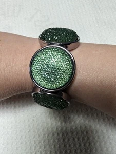 Grobes Vintage grünes Stretch Armband - Bild 1 von 4