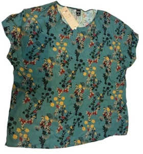 Emery Rose Floral Print Top Size XL Women's Blouse New NWT - Picture 1 of 13