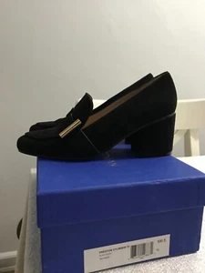 Stuart Weitzman Heel Pumps Womens 6.5 Black Suede Leather Shoes - Picture 1 of 3