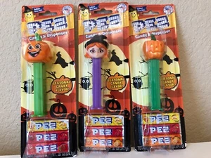 PEZ - 3 STÜCK - HALLOWEEN - VERSIEGELT AUF KARTE NEU - Bild 1 von 5