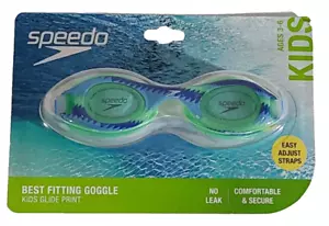 Speedo Kids 3-6 Glide Print Goggle, No Leak, Comfortable & Secure, UV Protection - Picture 1 of 2