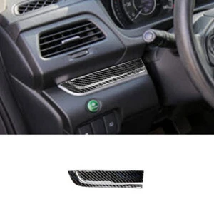 2Pcs Carbon Fiber Driver Side Dashboard Cover Trim For Honda CRV CR-V 2015-2016 - Imagen 1 de 12